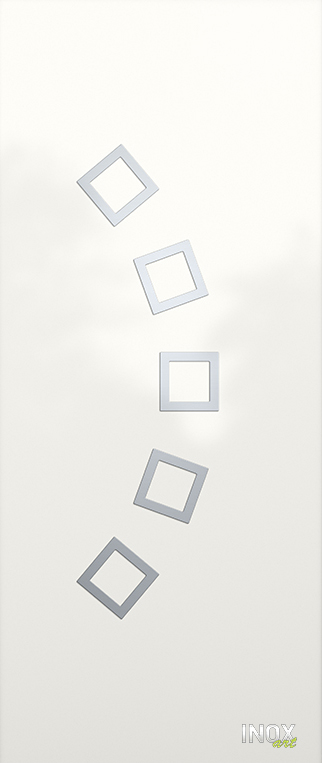 Contemporary Aluminium Entry Door Panel with INOX