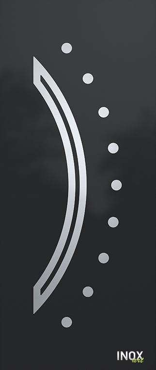 Contemporary Aluminium Entry Door Panel with INOX