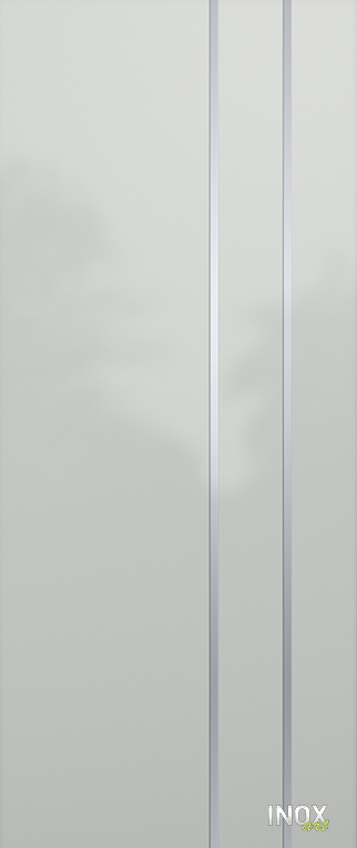 Contemporary Aluminium Entry Door Panel with INOX
