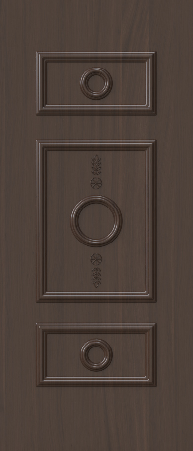 Aluminium security Door Facades with Embossed design