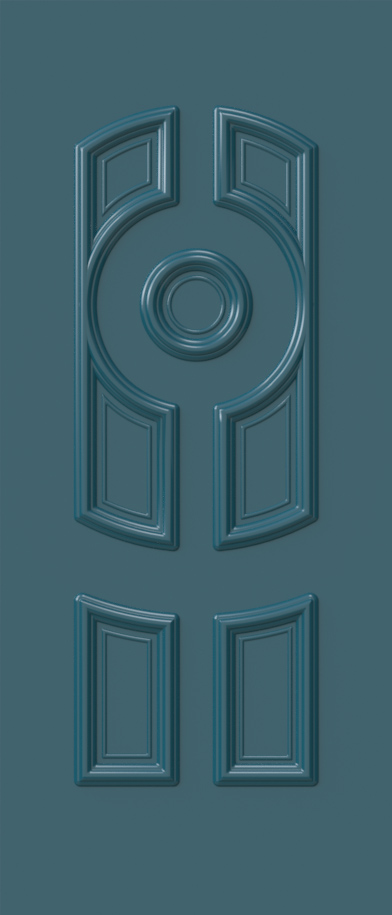 Aluminium security Door Facades with Embossed design
