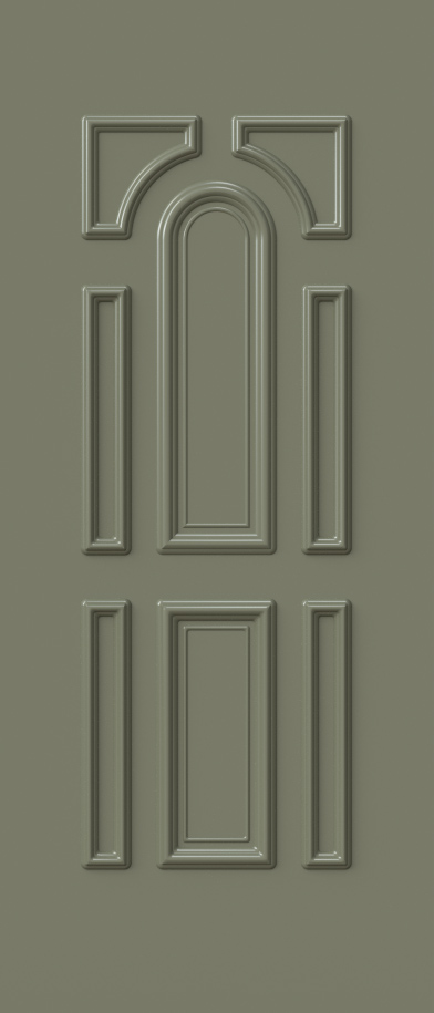 Aluminium security Door Facades with Embossed design